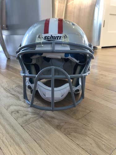 Used 2011 Silver Adult Large Schutt DNA Pro Helmet