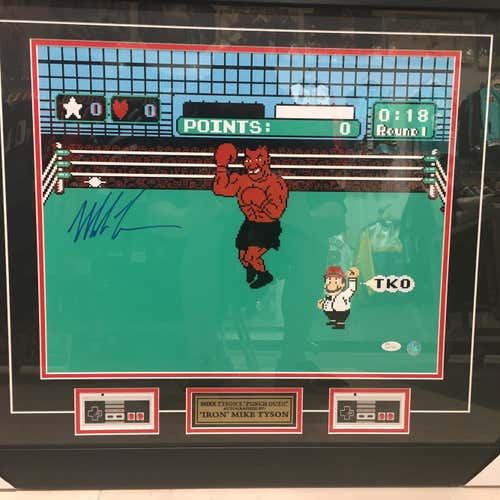 Mike Tyson’s Signed NES Punch out Framed Photo