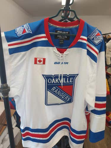 White New Adult XXL Bauer Jersey Pro Stock