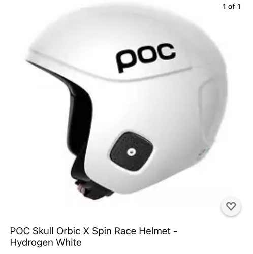 White New Medium POC Skull Orbic X Spin Helmet