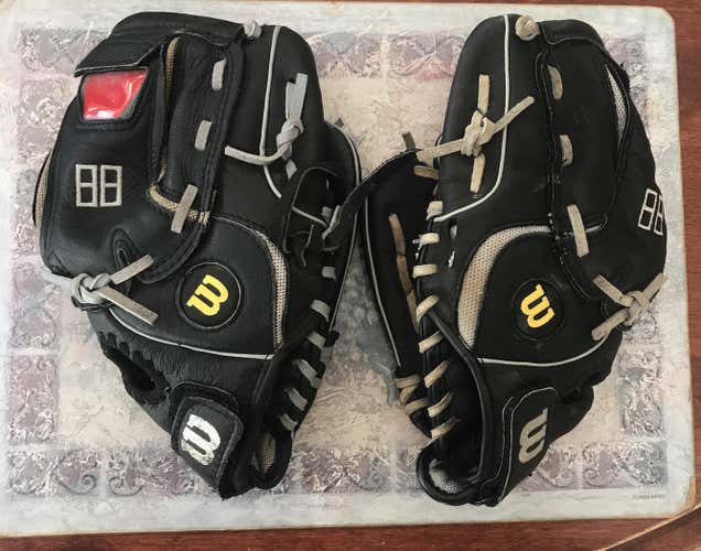 Wilson 10" Black Baseball Glove (Pair - Right & Left)