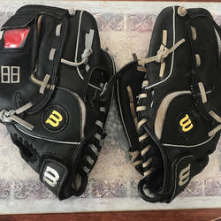 Wilson 10" Black Baseball Glove (Pair - Right & Left)