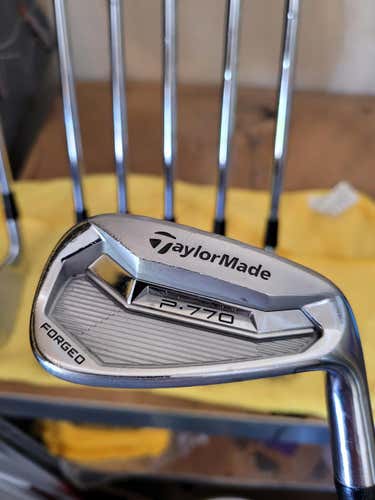 Used Men's TaylorMade Right Handed P770 Iron Set Stiff Flex Steel Shaft