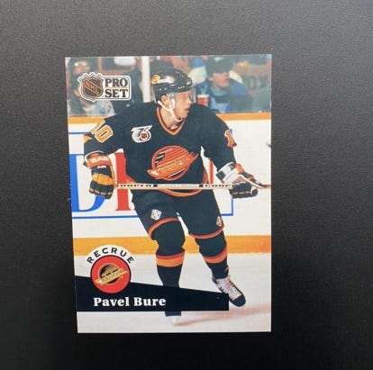 *MINT Pavel Bure NHL Rookie Card- French - Vancouver Canucks