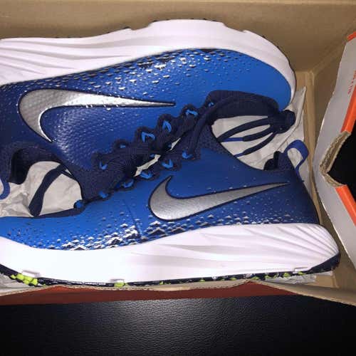 Nike Vapor Speed Turf Lax Lacrosse 5 5Y Blue Unisex Cleats Low Cut