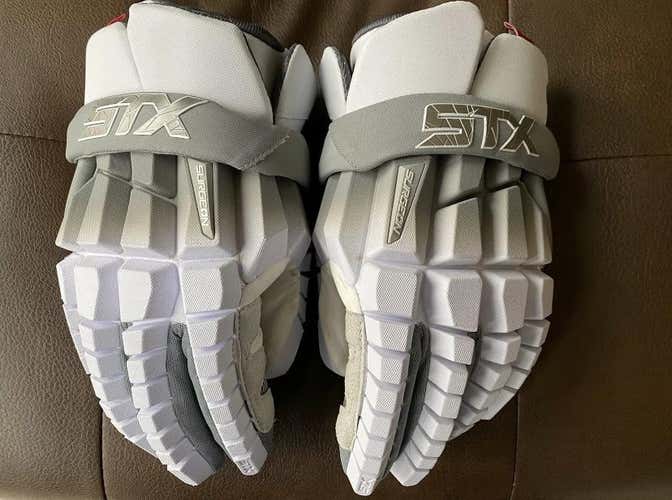 Gray New Player's STX Surgeon RZR 14" Lacrosse Gloves