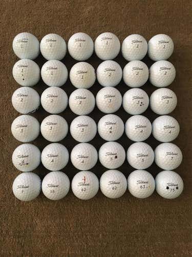 White Used Titleist Pro V1 36 Pack (3 Dozen) Balls