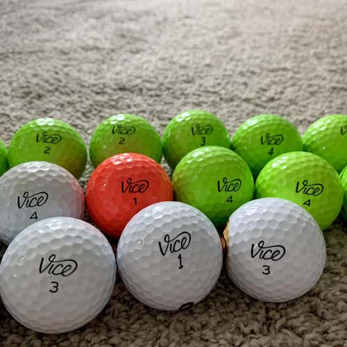 18 Used Vice Pro/Pro Plus/Tour Golf Balls