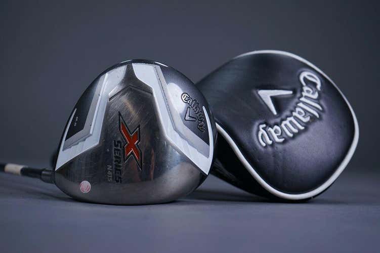 CALLAWAY GOLF X SERIES N415 9.5* DRIVER W/ 60S STIFF FLEX SHAFT & HEADCOVER