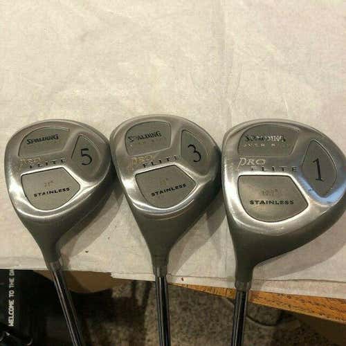 Spalding Pro Flite Stainless Steel - Left Handed Oversize 1-3-5 Woods