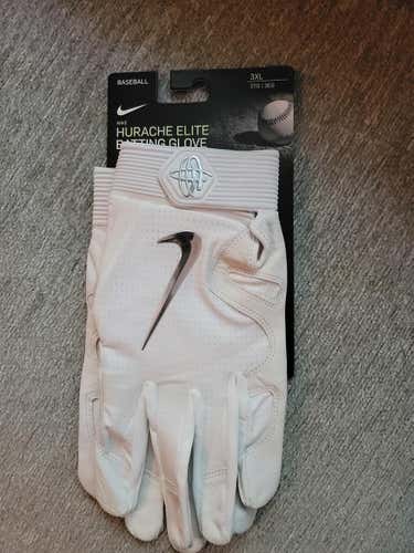White New Nike Huarache Elite Batting Gloves