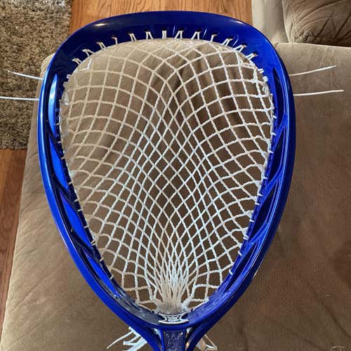 Brand New Strung Eraser 2 Goalie Head, Blue In Color.