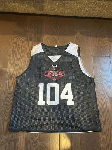 Black/White Adult Large Under Armour All-American Pinnie