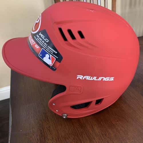 Red New Medium Rawlings Velo Batting Helmet