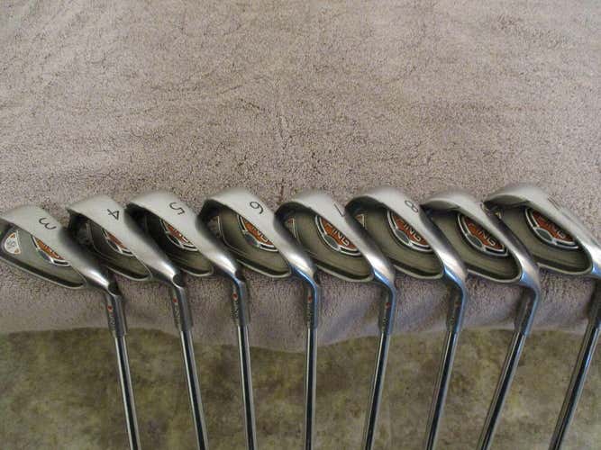 Ping G10 Steel Iron Set 3-PW AWT Stiff RH ( Red Dot 1* Flat )