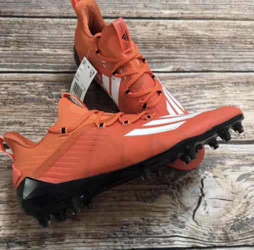 NEW Adult Size 9.0 Adidas Adizero Cleats Orange