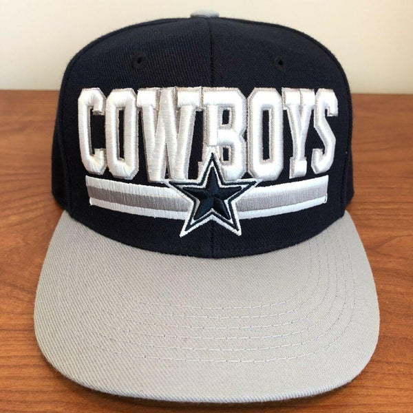 Dallas Cowboys Hat Cap Snapback Blue Gray NFL Football Mens Adult Retro USA