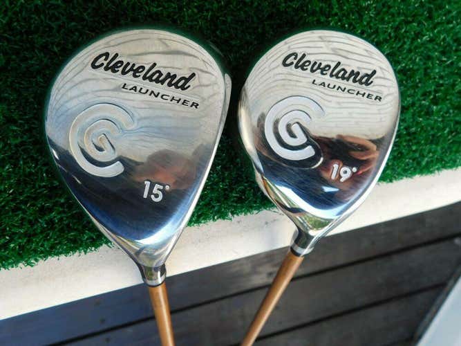 Clevelang Golf Launcher (3 & 5) Fairway Wood Set w/ Launcher Gold Regular Flex