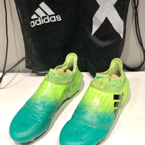 Green Men's Molded Cleats Adidas X 16+ Cleats-Send offers