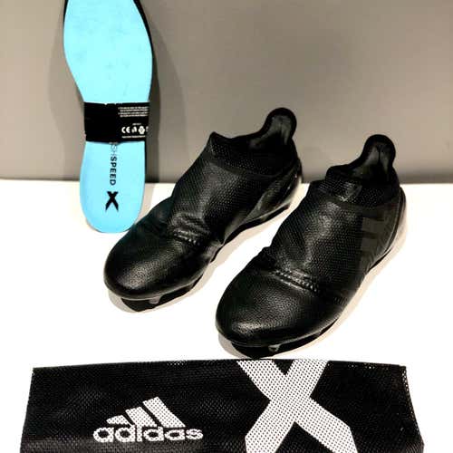Black Men's Molded Cleats Adidas X17+ Cleats-Send Offers