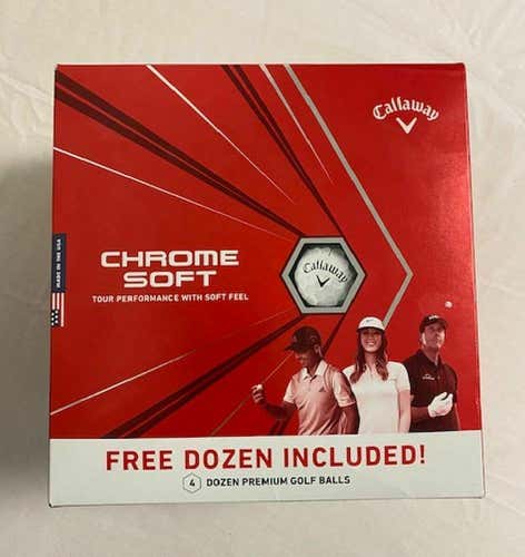 Callaway Chrome Soft Golf Balls (Buy 3 Get 1 Free) White 2020 4dz NEW