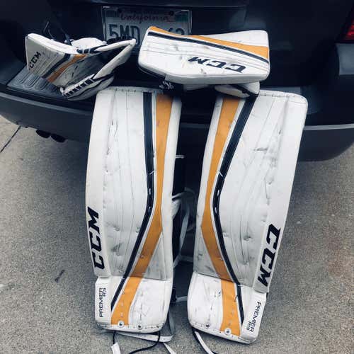 White Senior 34" Regular Premier R1.5 Pro Stock Goalie Full Set