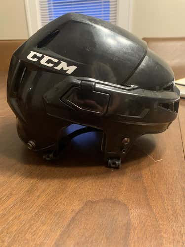 Black Used Medium CCM Vector V08 Helmet Pro Stock