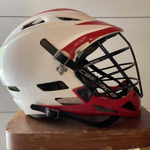 White Adult Player's Cascade Pro-7 Helmet