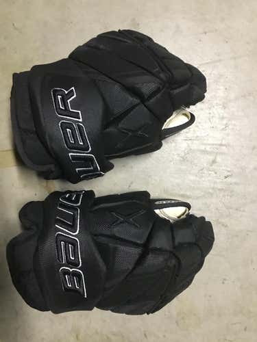 Black Used Senior Bauer Vapor 1X Pro Lite Gloves 14"