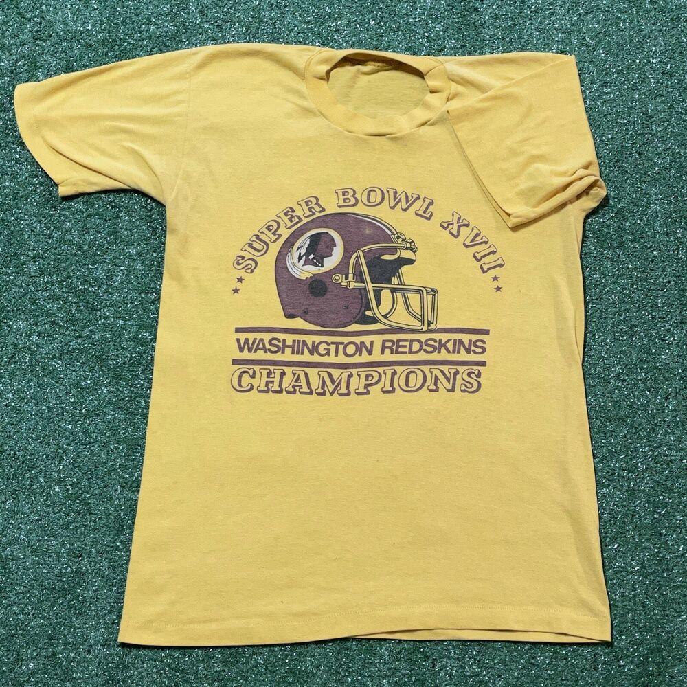 VINTAGE CHAMPION WASHINGTON REDSKINS TEE SHIRT 1980S MEDIUM MADE