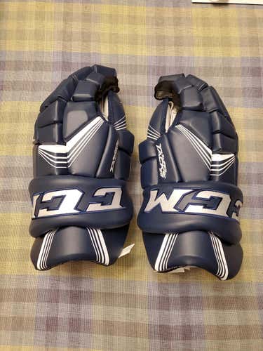 Blue Used Senior CCM Super Tacks 2.0 Gloves 15"