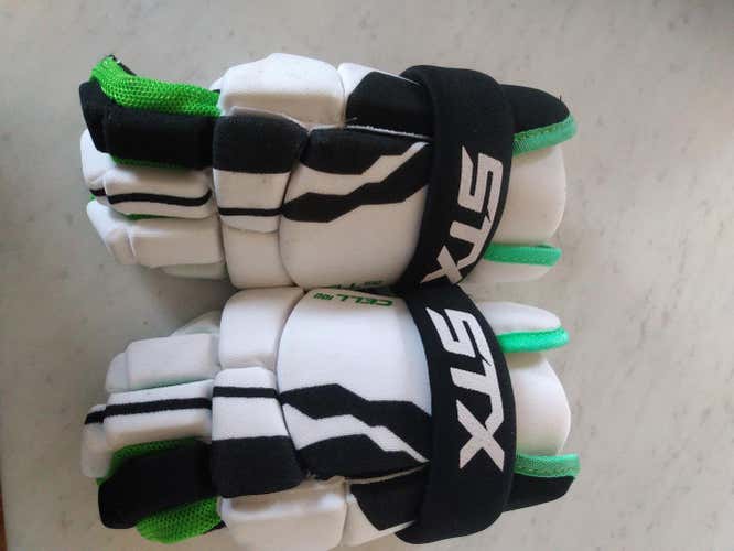White New Player's STX Cell 100 Lacrosse Gloves 10"