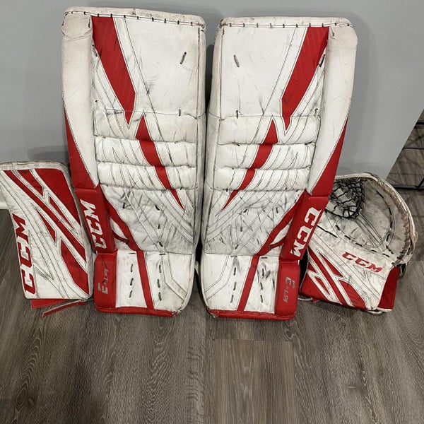 CCM E Flex 4.9 Goalie Pads, Glove & Blocker