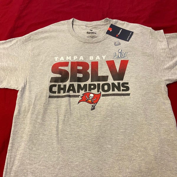 Tampa Bay Buccaneers NFL Super Bowl LV Champions Gray Adult Large Nike T- Shirt * NWT