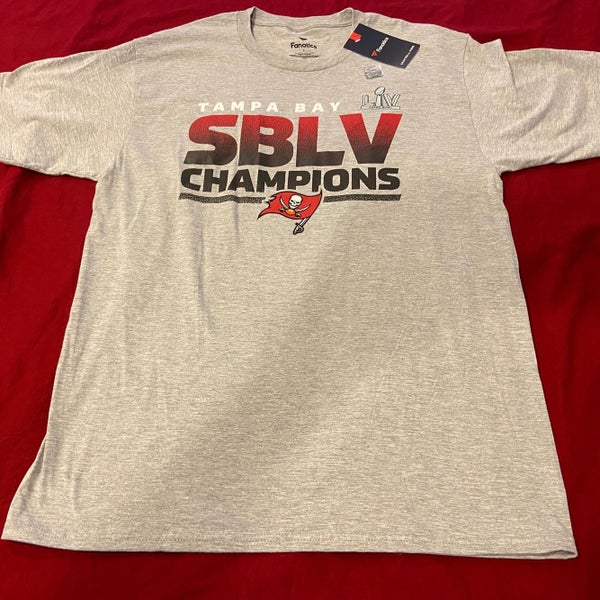 Tampa Bay Buccaneers NFL Super Bowl LV Champions Gray Adult Large Nike  T-Shirt * NWT