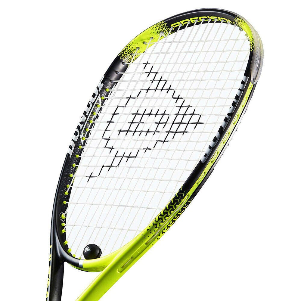 New Dunlop Precision Ultimate HF Squash Racquet Racket Strung Black Yellow 