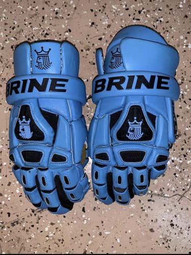Blue Used Player's Brine King IV 13" Lacrosse Gloves