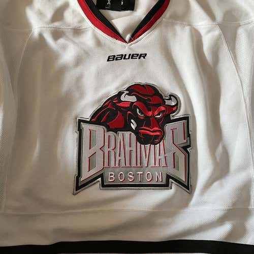 Brand New Brahmas White Adult XL Bauer Jersey
