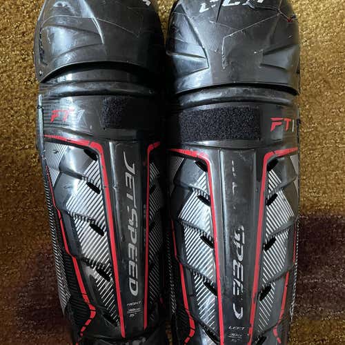 Used And Cracked CCM JetSpeed FT1 Shin Pads