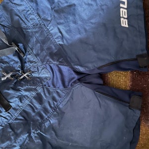 2 Senior Large Bauer Hockey Pants Navy