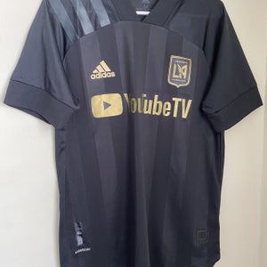 Adidas Men's LAFC 2021 Authentic Soccer Home Jersey Black Gold Size M