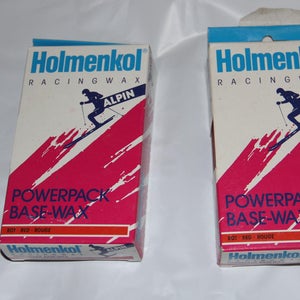 Holmenkol  ski Wax 200 grams  red powerpack  Germany  18F tp 7F wax additives-2 PACK