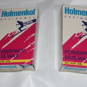 Holmenkol Ski Wax 200 grams yellow base wax Germany Alpine wax- 2 pack lot