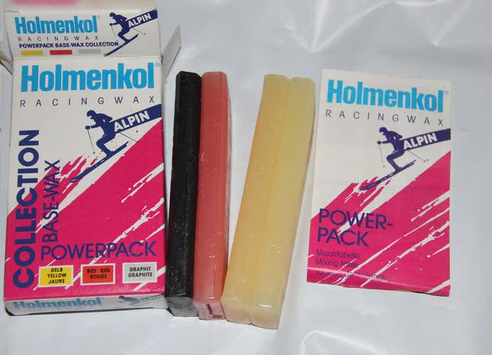 Holmenkol ski Wax 200 gram (4x50g)  Made in German 3 color collection temp New