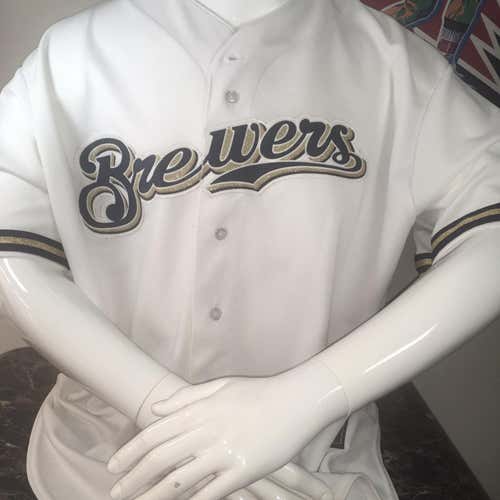 Milwaukee Brewers, #27 Carlos Gomez 2010-2015 jersey sewn/stitched 2XL MLB