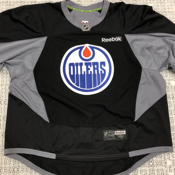 New Pro Stock Edmonton Oilers Reebok Edge 3.0 Goalie Hockey Practice Jersey  58G Black nhl