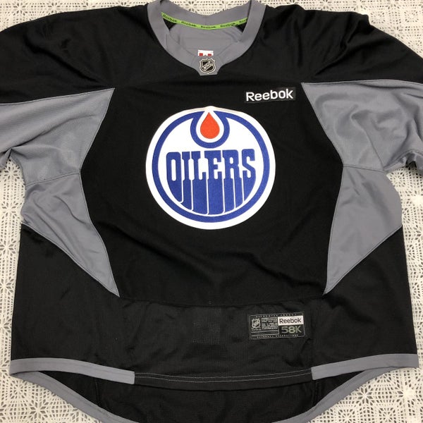 New Pro Stock Edmonton Oilers Reebok Edge 3.0 Goalie Hockey Practice Jersey 58G Black nhl