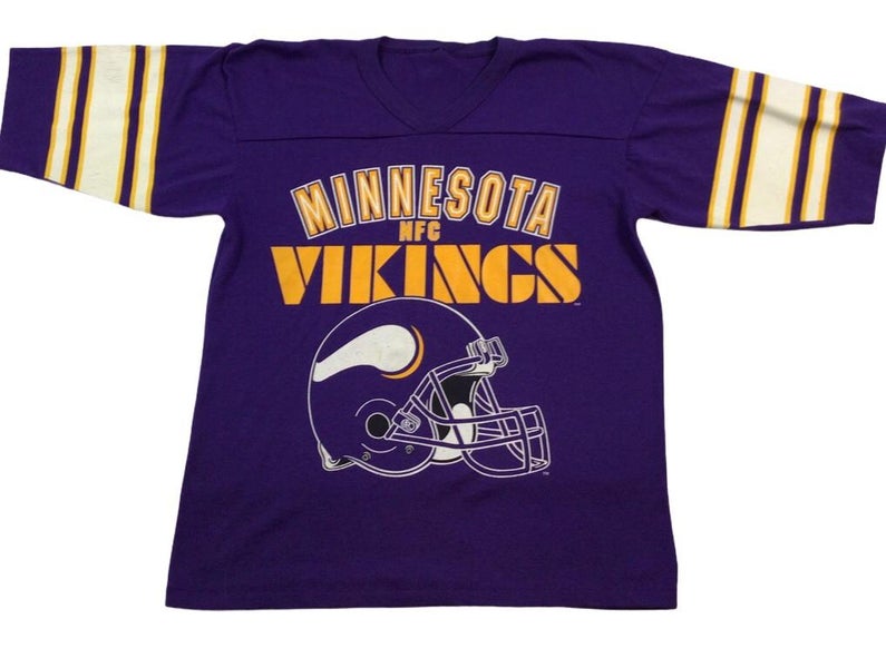 MINNESOTA VIKINGS VINTAGE MENS CHAMPION STITCHED DESIGN TSHIRT ADULT LARGE