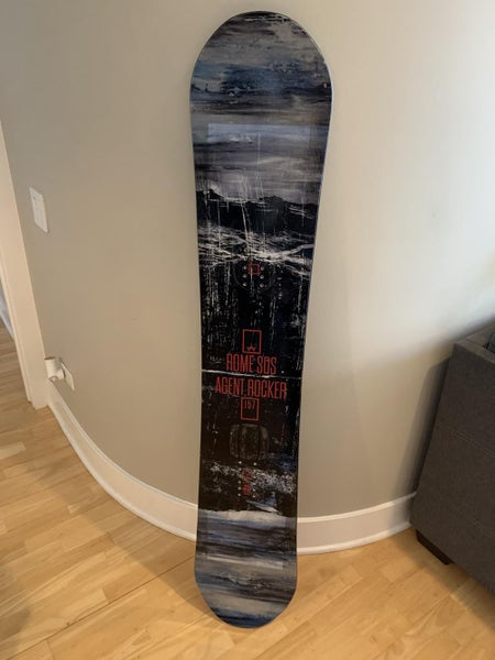 Used 2017 Men's 157L Rome Agent rocker Snowboard All Mountain Without Bindings