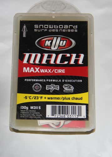 KUU Canada ski snowboard wax 130 grams new